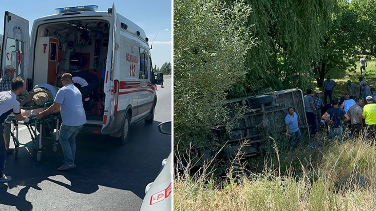 Afyonkarahisar'da mevsimlik işçileri taşıyan minibüs devrildi: 6 ölü, 8 yaralı