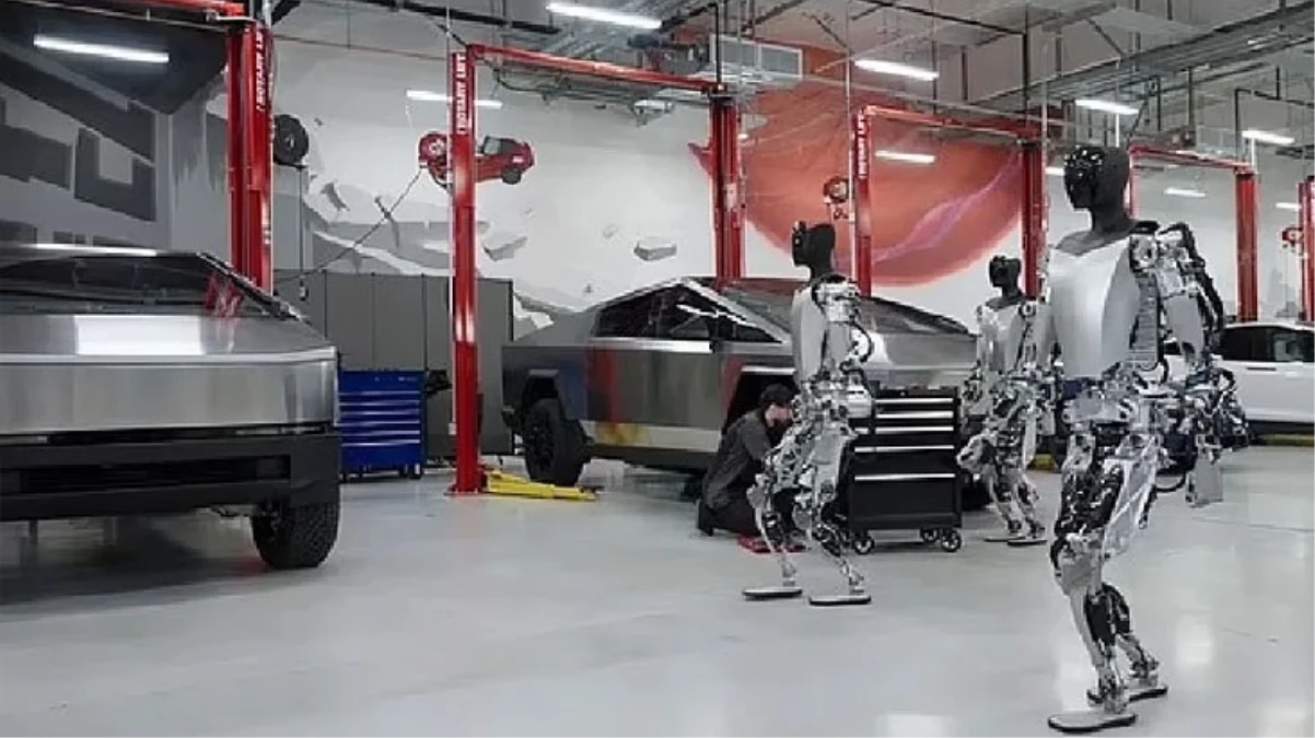Tesla fabrikas?nda ar?zal? robot mhendise sald?rd?
